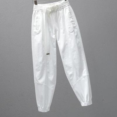 Pantaloni de jogger cu talie Ealstic Moda pentru femei Pantaloni largi ocazional Pantaloni harem cu centură