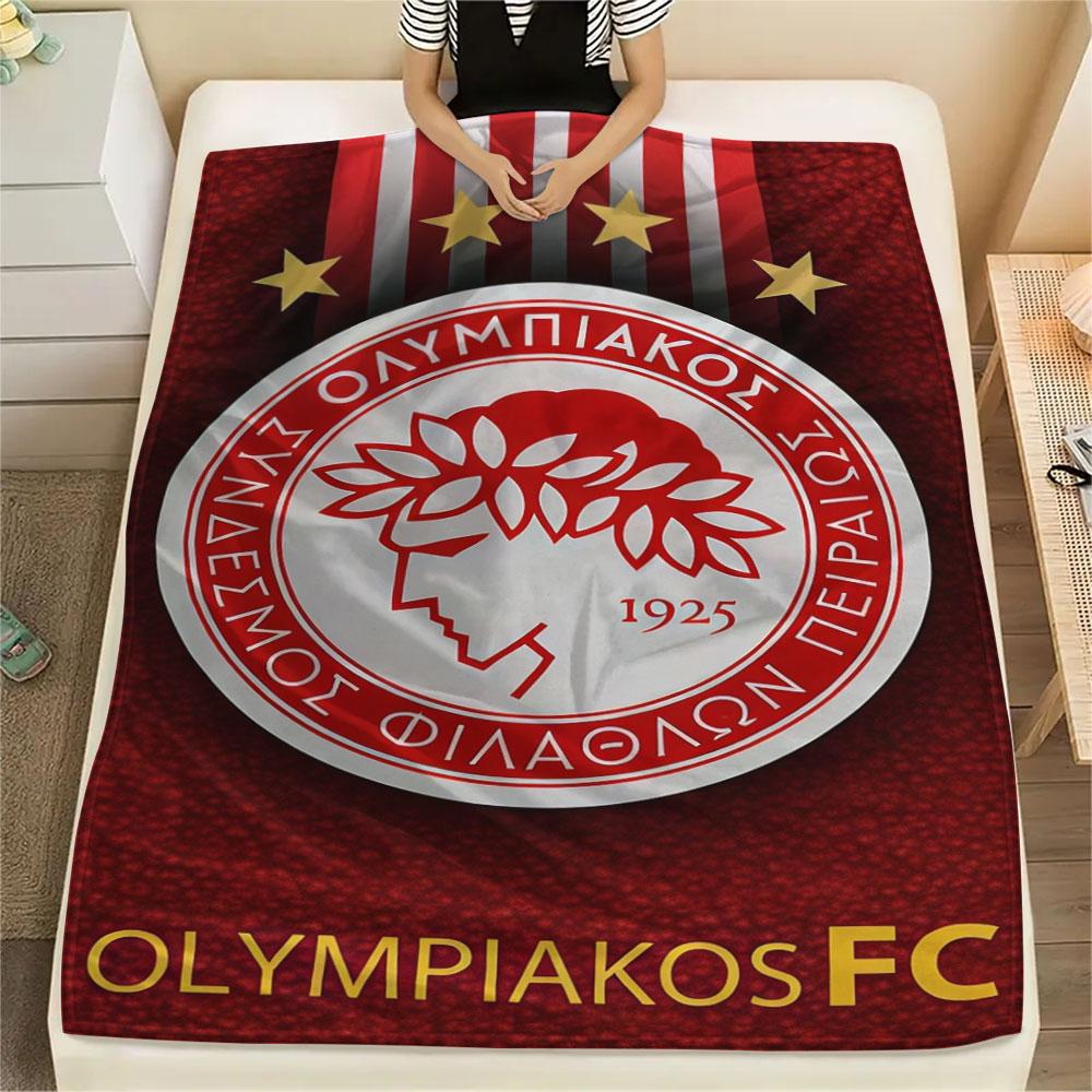 Olympiacos F.C FlAannel Blanket, High quality Comfortable for All Seasons, Home Decor, Warmth and Comfort