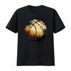 Womens Vintage Basketball Design T Shirt Black 2XL Vintage Washed Designer Clothes Stretched Slightly Stylish Versatile Unisex