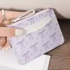 Zipper Bow Wallet PU Leather Card Holder Portable Short Card Bag  Daily