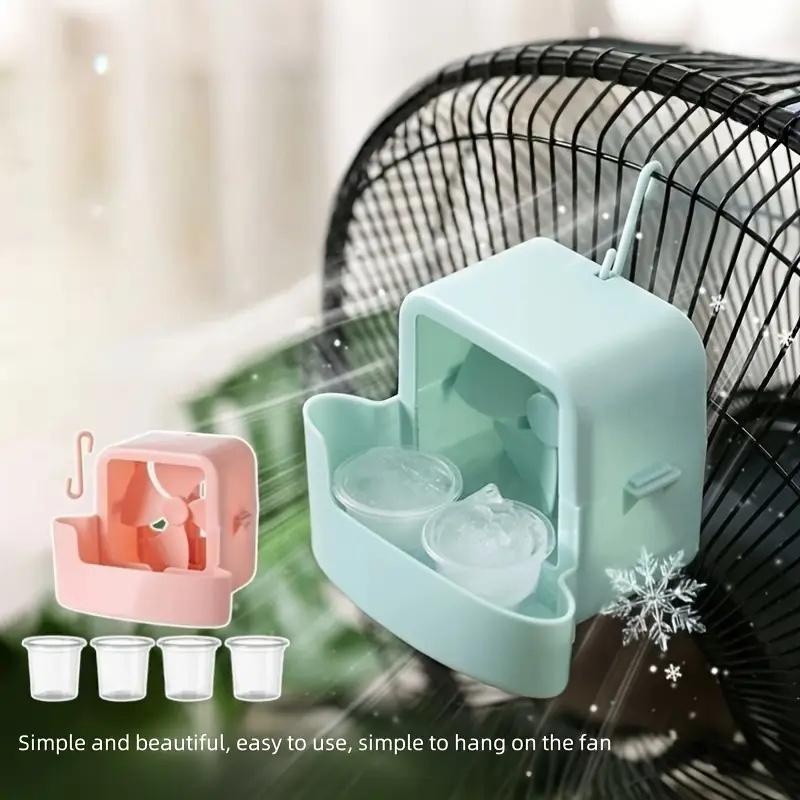 Electric Fan Cooling Storage Box Portable Floor Fan Non Perforated Fan Box Suspended Ice Cooler With Hanging Hook and 4 Cups