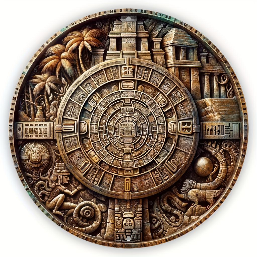 Wood Round Wooden Sign Art Painting Wreath Decorative Plates Entrance Decor Gift Mask Theme For Bar Club Home Room Wall Decor for Church Front Door