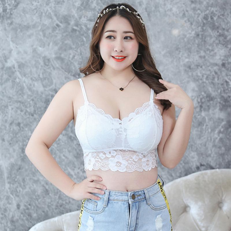 Lace Trim V Neck Cami Top With Built In Bra M белый