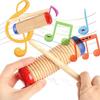 For Guiro Instrument Wooden Kids Toy Early Music Education Percussion Training Tool with Scraper for Musical Tone Development