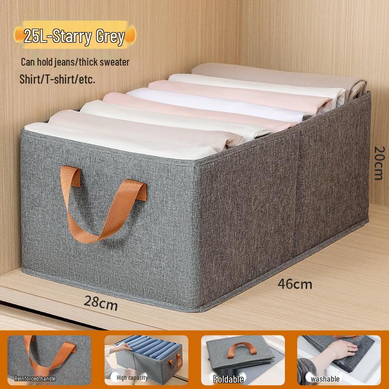Foldable Anionic Storage Box with Steel Frame - Fabric Organizer for Underwear and Pants