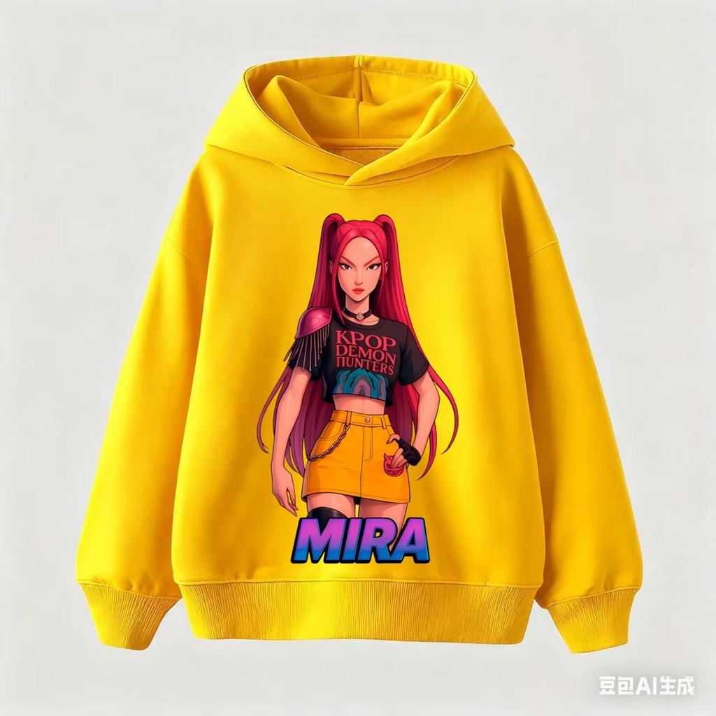 Kpop Hon na čarodějnice Dětské oblečení včetně pánských a dámských jarních a podzimních mikin a módních svetrů