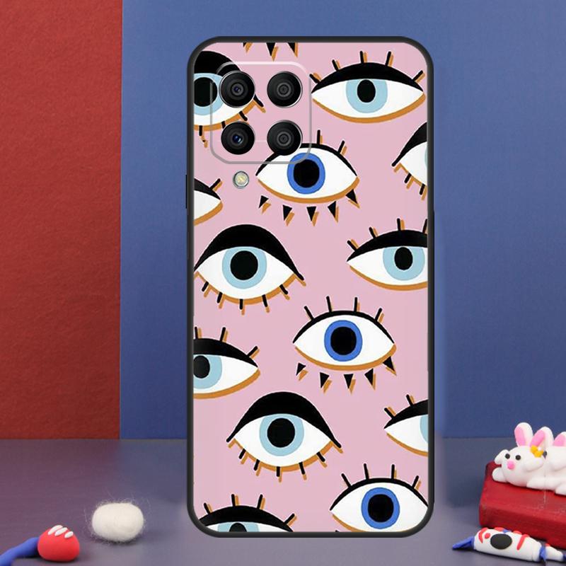 Lucky Eye Blue Evil Eye Print Case For Samsung Galaxy M31 M21 M11 M13 M54 M34 M14 M56 M36 M16 M53 M32 M52 M35 M55 M15 M06