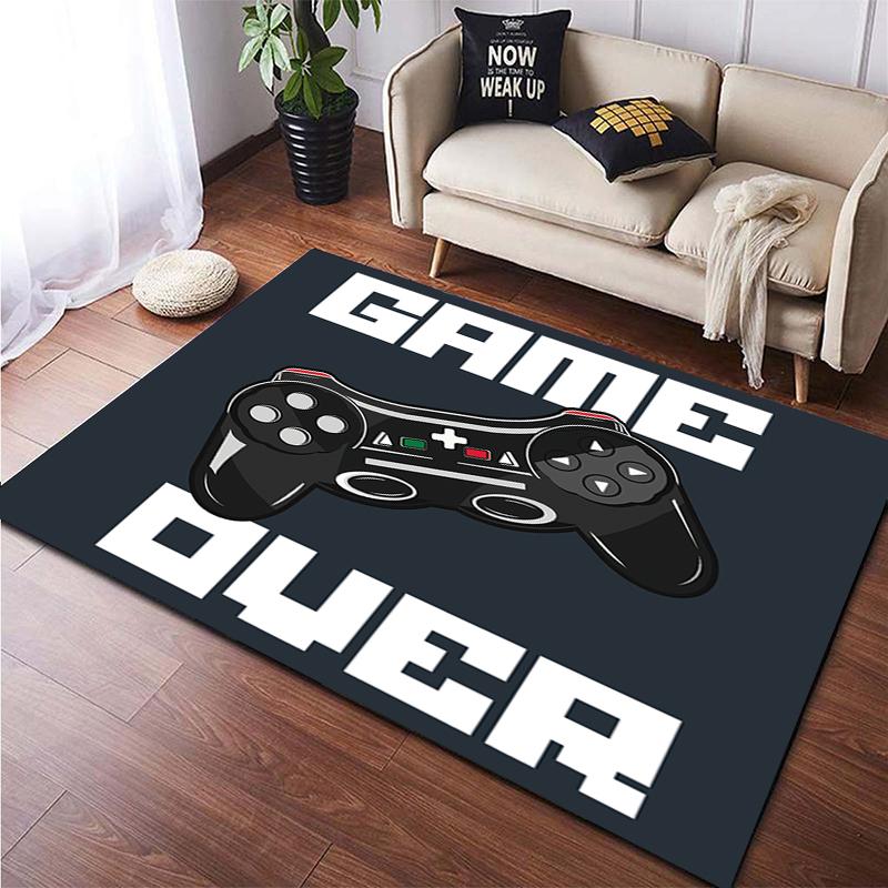 Cartoon Comic Game Handle Painting Carpet for Living Room Large Area Rug Black Soft Carpet Home Decoration Mats Boho Rugs