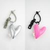 Simple Cotton Filled Heart-Shaped Pendant Key Lanyard Cute Love Heart Confession Keychain Women Niche Design Bag Bag Accessories
