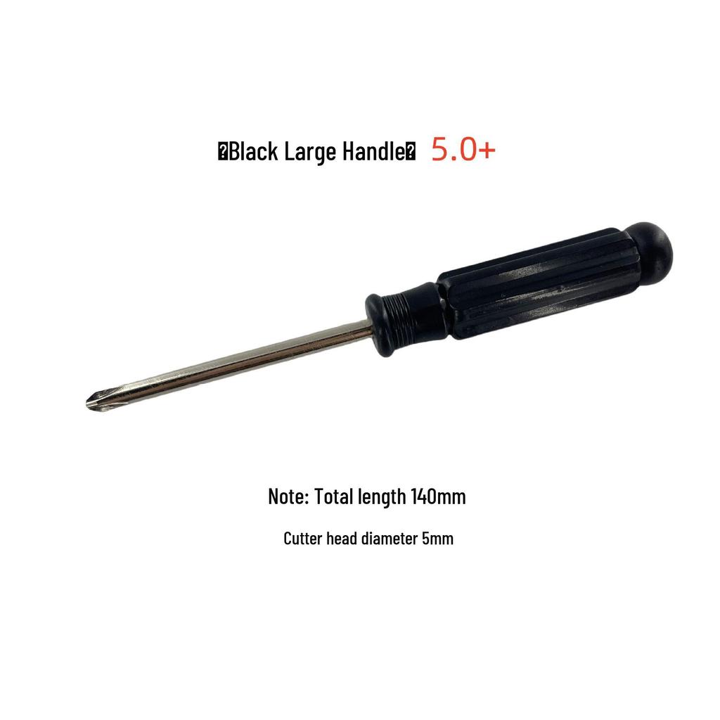 Black Handle Phillips/Slotted Screwdriver Set (2.0-5.0mm) for Toy and Small Appliance Repair