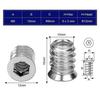 100pcs Wood Threaded Insert Hex Nut M6 X 15mm Zinc Alloy Screw Insert Threaded Socket Head Screw M6 Wood Insert For Furniture Chairs Wooden Beds