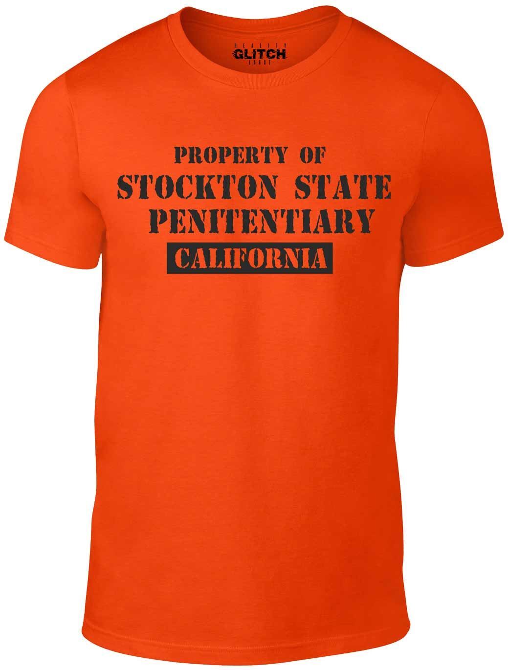 Property Of Stockton State Penitentiary, California Men s T-Shirt Mens Womens Tees Top. L
