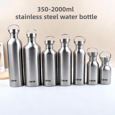 Stal Nierdzewna Butelka na Wodę 350-2000ml Szeroki Otwór Jednościenna Butelka do Picia Butelka Sportowa Termosy z Całkowicie Stalową Nakrętką