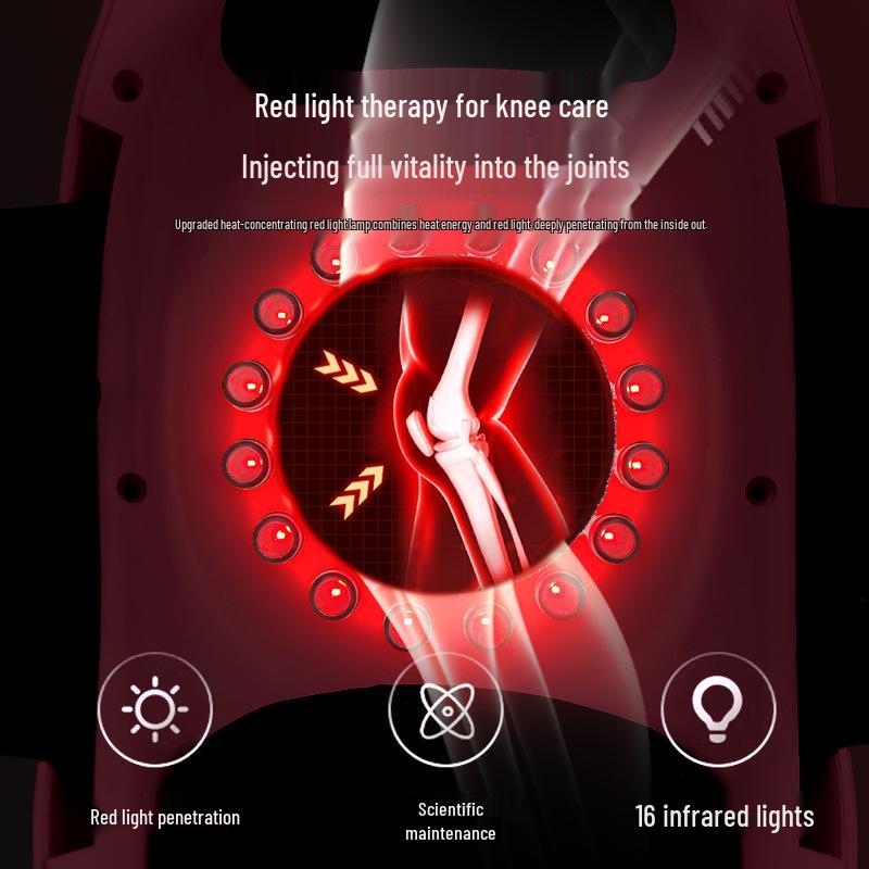 Cross-Border Red Light Vibration Knee Massager - Electric Heating Pad for Sports & Cold Legs