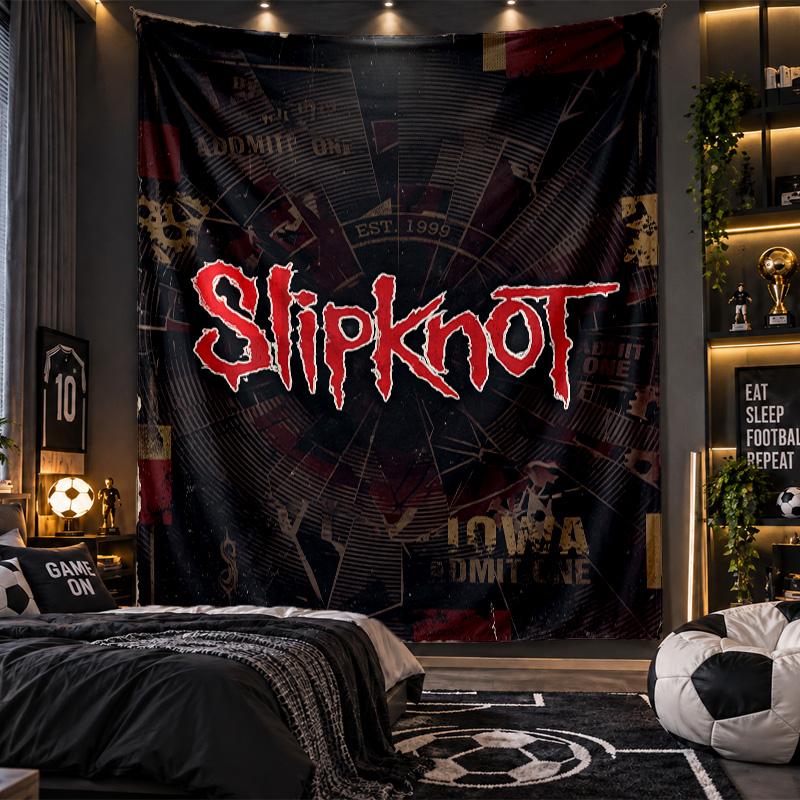 Wall Hanging Tapestry Slipknot Print Cloth for Living Room Bedroom Home Decor
