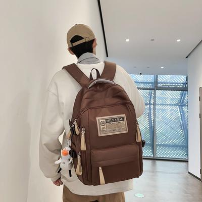 Schoolbag Korean Version Casual Backpack Large Capacity Student Schoolbag Junior High School Student Fashion New Commuter Backpack Men