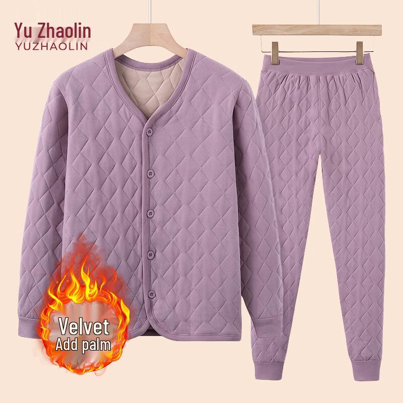 

YUZHAOLIN 2025 Mid-Elderly Thick Thermal Underwear Set L