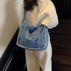 Vintage Denim Bag Women's Shoulder Bag Commuter Tote Bag Shopping Bag