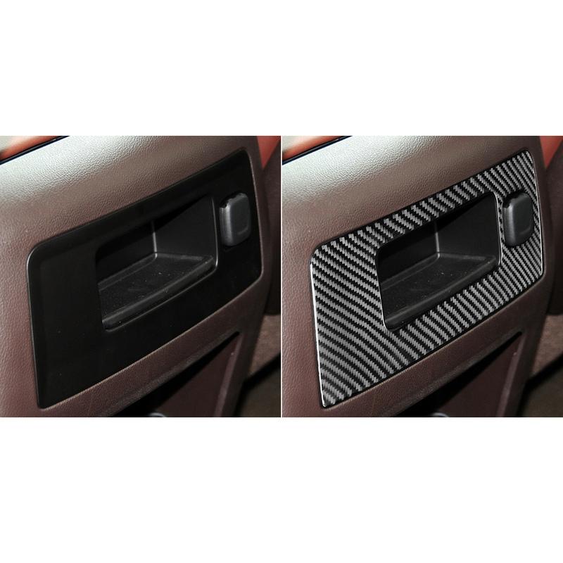 For Chevrolet Silverado 1500 2014-2018 Real Carbon Fiber Sticker Rear Storage Control Panel Car Ide Decorative Accessories