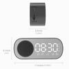 Digital Alarm Clock Wireless Bluetooth Speaker LED Display Mirror Desk Alarm Clock FM Radio Support TF Card Play Hands-Free Call