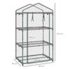 Greenhouse with Shelves, Winter-Proof Foil Greenhouse Hothouse for Balcony, 69 x 49 x 125 cm, Transparent