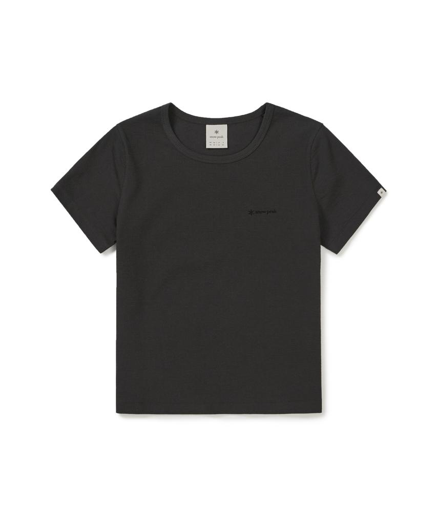 SNOWPEAK APPAREL Ribbed Women'S Short Sleeve T-Shirt (S26Mwfts39) Charcoal