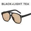 Retro Big Frame Round Sunglasses Black Circular Gradient Women Men Cool Designer Pilot Sun Glasses