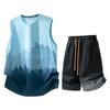 Men's Summer Casual Running Speed Dry Ice Silk Sports Set Men's Two Piece Set