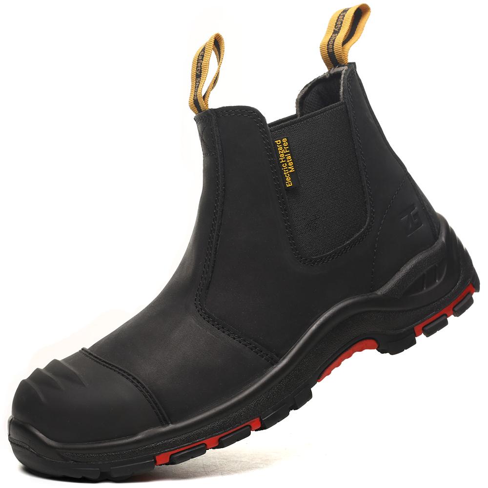 Cowhide Work Safety Boots Composite Toe Protective Shoes Work Boots Anti-smash Anti Puncture Indestructible Shoes Waterproof