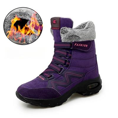 Winter Snow Boots Women Shoes High Top Warm Plush Outdoor Hiking Shoes Women Anti-slip Thick-soled Thick-soled Women Shoes
