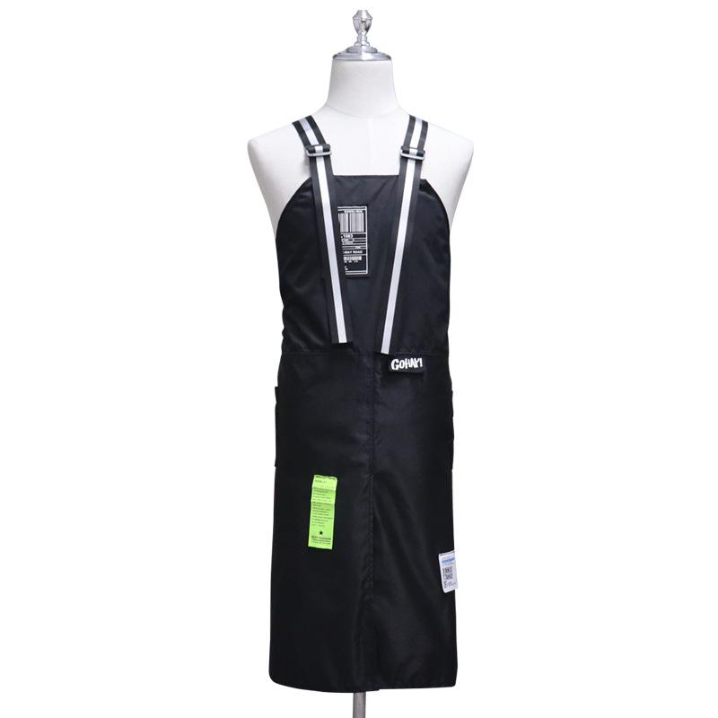 Korean Style Nylon Sleeveless Work Apron for Coffee Shop & Barbers