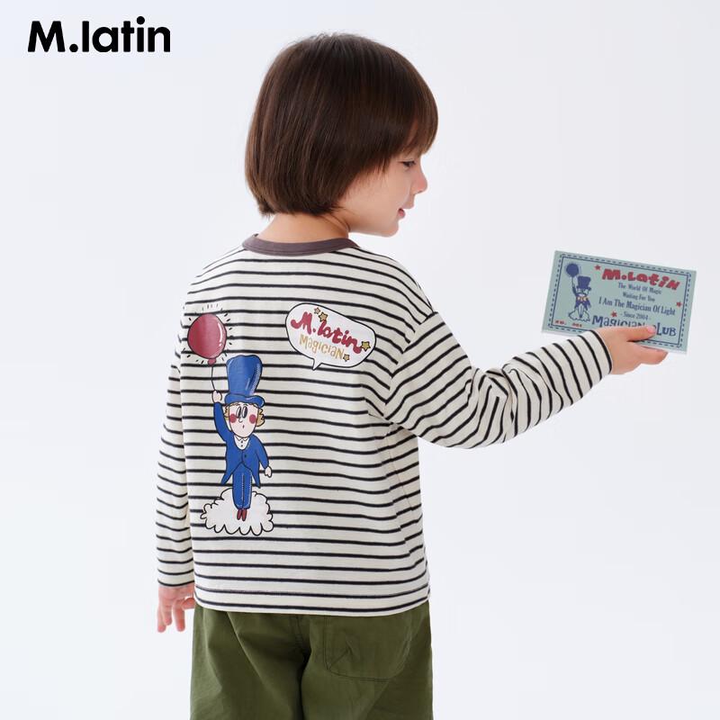 

M.Latin Kids Striped Long-Sleeve Cotton T-Shirt 90
