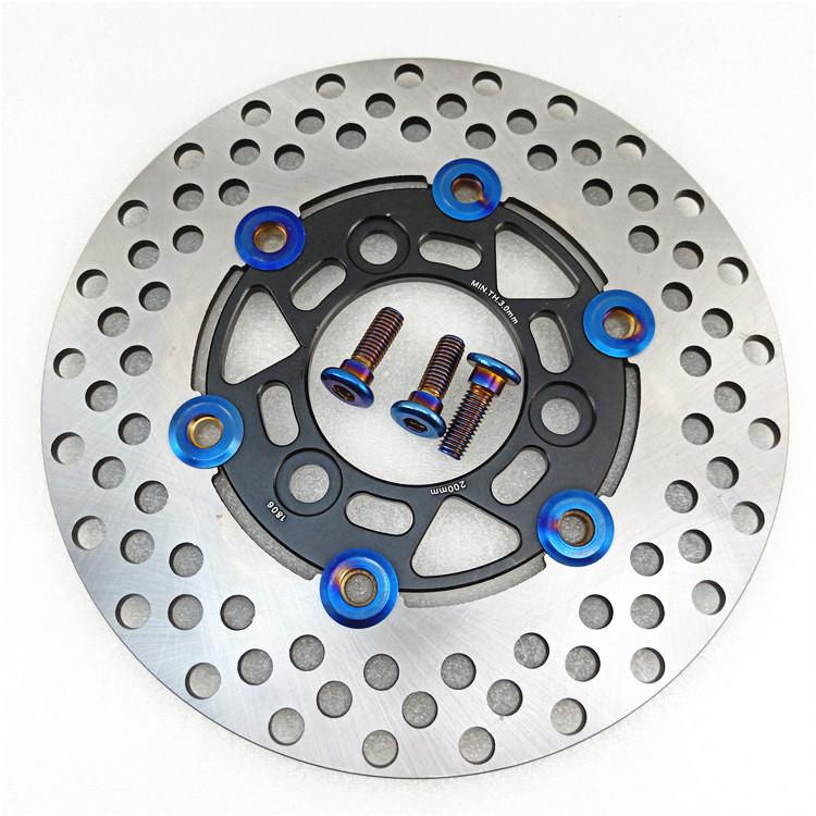 

Universal motorcycle Aluminum alloy Floating brake discs 200mm Rapid cooling brake pads For Honda DIO 28/34/35/36 200 Black disc