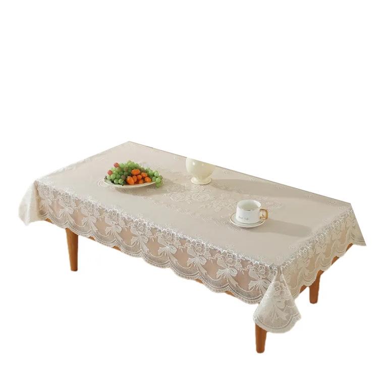 Waterproof and Oil-Proof Luxury Rectangular Coffee Table Tablecloth - Scald-Proof, Wash-Free, Perfect for Home Living Room