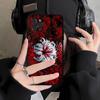 Rote Spinnenlilie Japan Kunst Schwarze Weiche Handyhülle Für IPhone 16 15 14 13 11 12 17 Pro Max Mini Plus