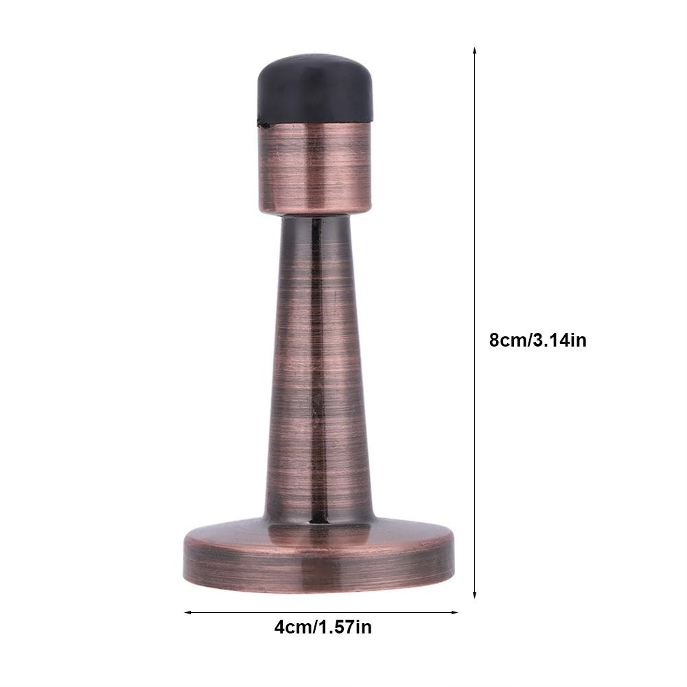 Zinc Alloy Rubber Anti Collision Door Stopper Holder Home Hotel Accessory (Bronze)