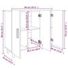 Vidaxl Szafka, Biała, 90X34X80 Cm, Materiał Drewnopochodny