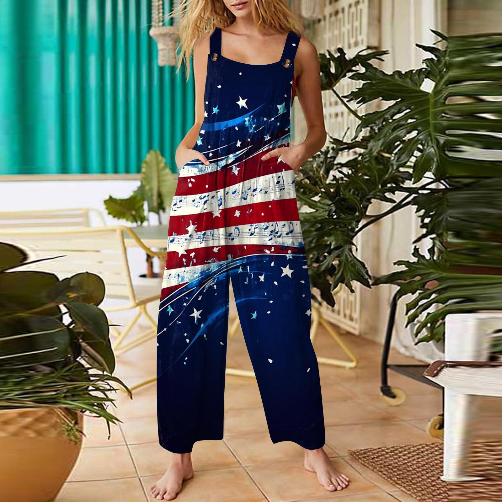 Женский Повседневный Комбинезон Без Рукавов С Принтом, Модный И Свободный Комбинезон XXL