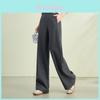 Womens Relaxed Tencel Wool Blend High Waist Wide Leg Casual Pants For Office And Weekend Wear