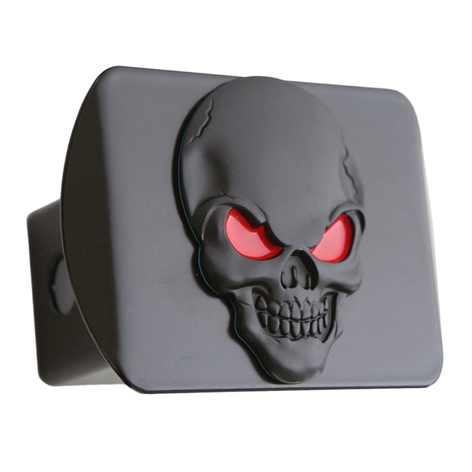 

Easy Installation Metal Hitch Cover Dustproof Skull Pattern Anti Theft Hitch Cover Fits 2in Receivers Trailer Accessory