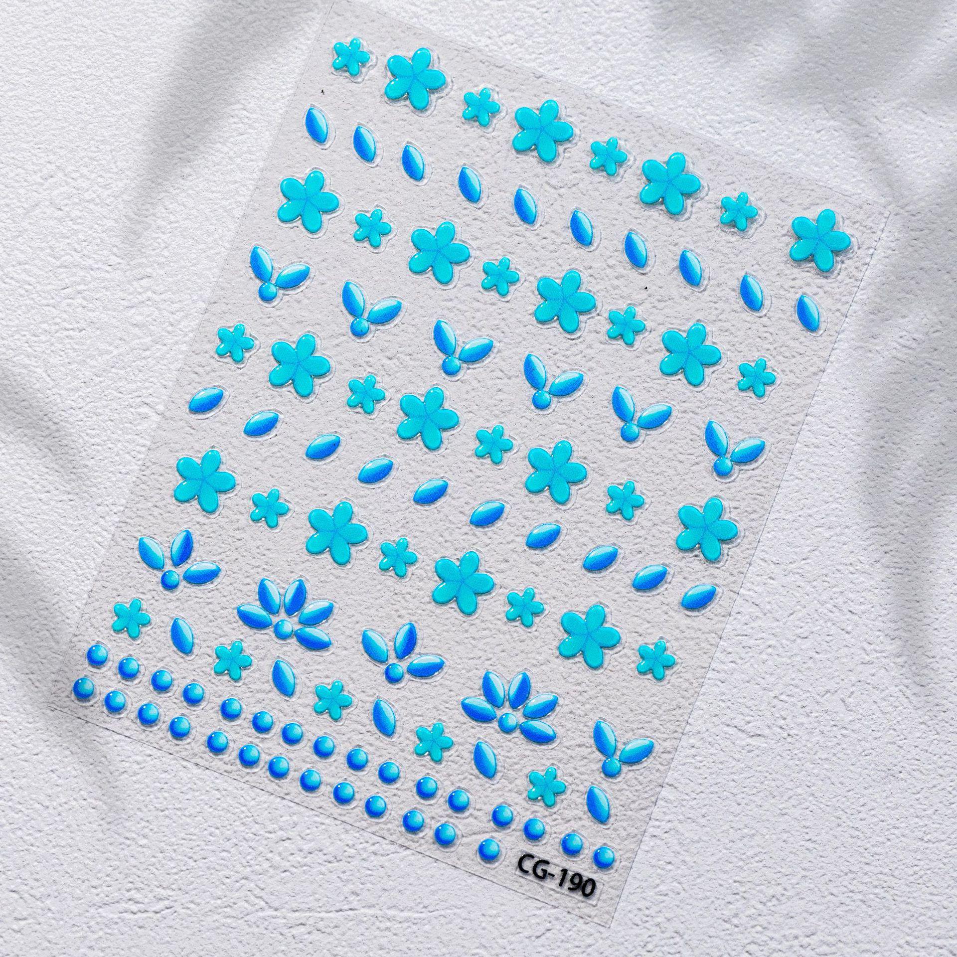 Fresh Butterfly Flower Jelly Nail Art Stickers & DIY Journal Tablet by Cyansea CG-190