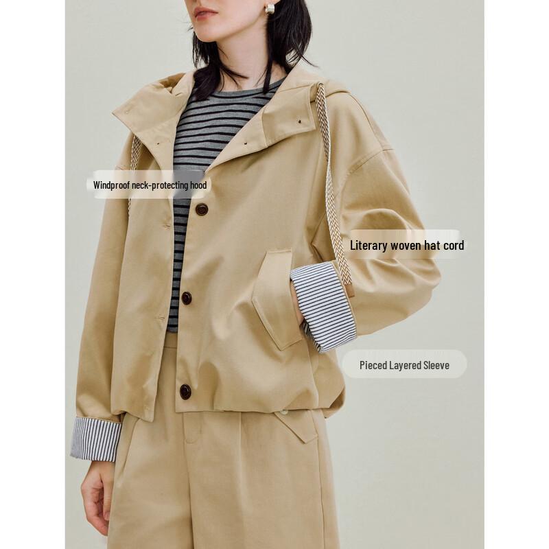 Inman Damen 2025 Herbst Outdoor Kapuzenjacke Relaxed