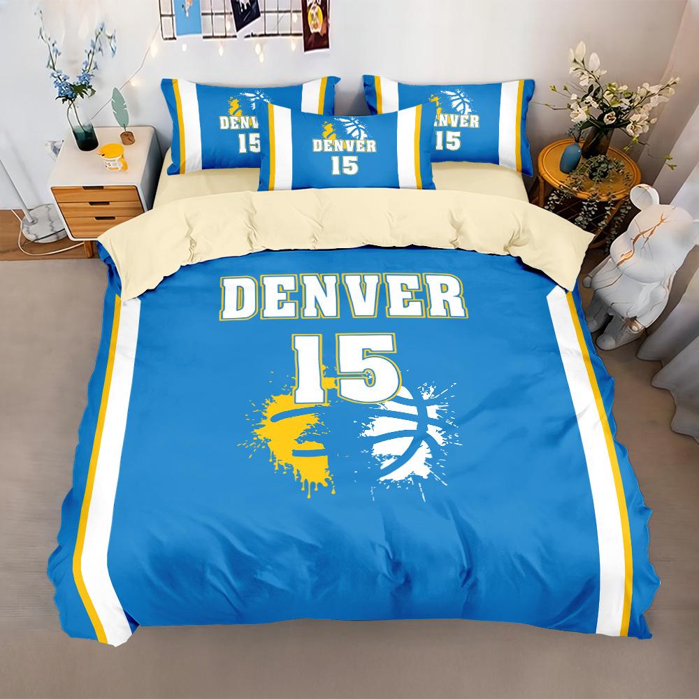 Basketball Star Bedding Set Cute Cartoon Version Of Basketball Star K-Kobe Duvet Cover Pillowcase Twin Queen Size