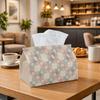 1pc Rustic Preppy Gingham Tissue Box - Daisy Plaid Check Napkin Storage Box, Suitable for Rolls/facial Tissues/single Sheets, Multi-functional Storage