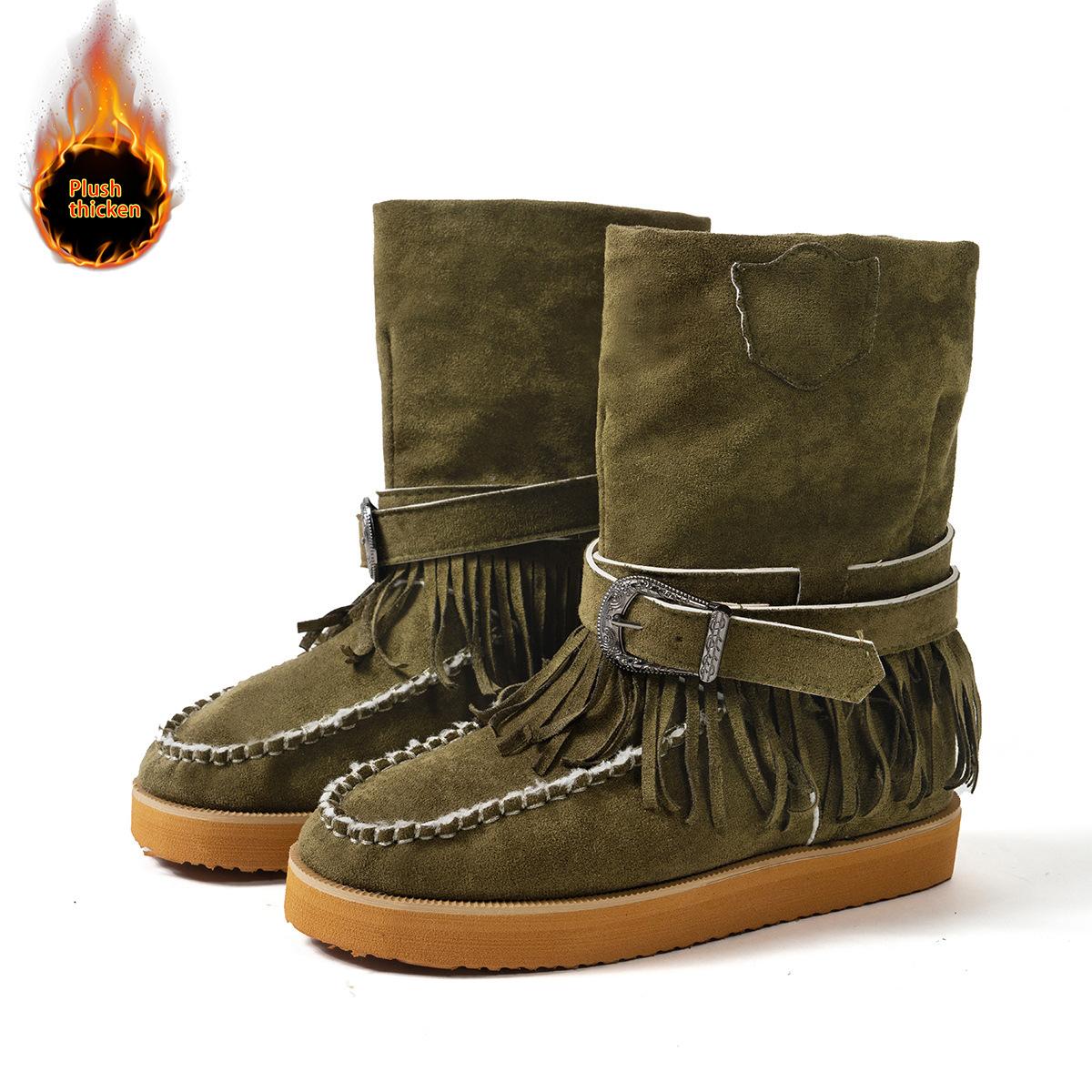 

Женские зимние ботильоны широкой полноты, зимние ботильоны в европейском стиле, в наличии теплые и удобные ботинки для женщин 43 зелёный