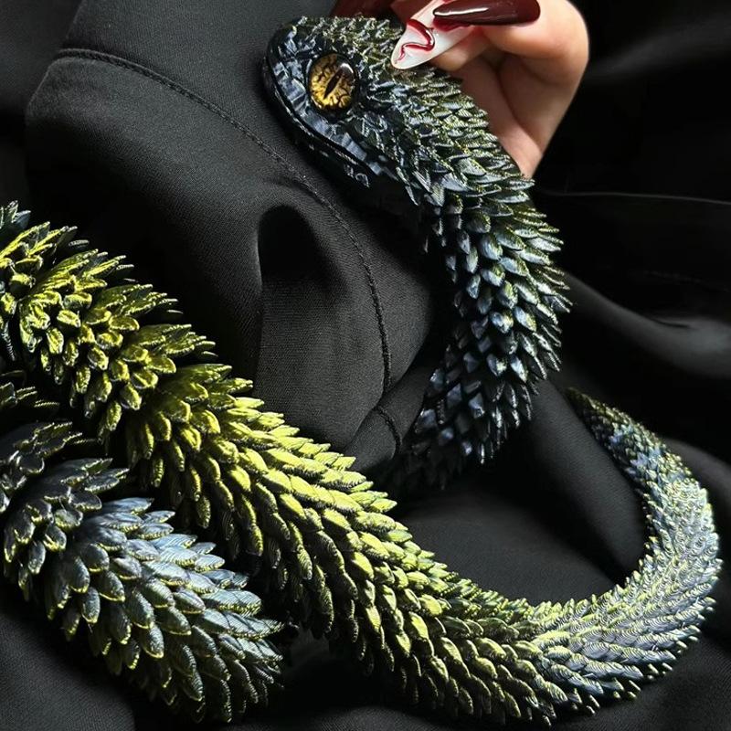 3D Printed Snake Decoration Printed Animal Desk Accessories Room Decor Table Funny Snake Year Ornament Gifts Home Wiccan Decor