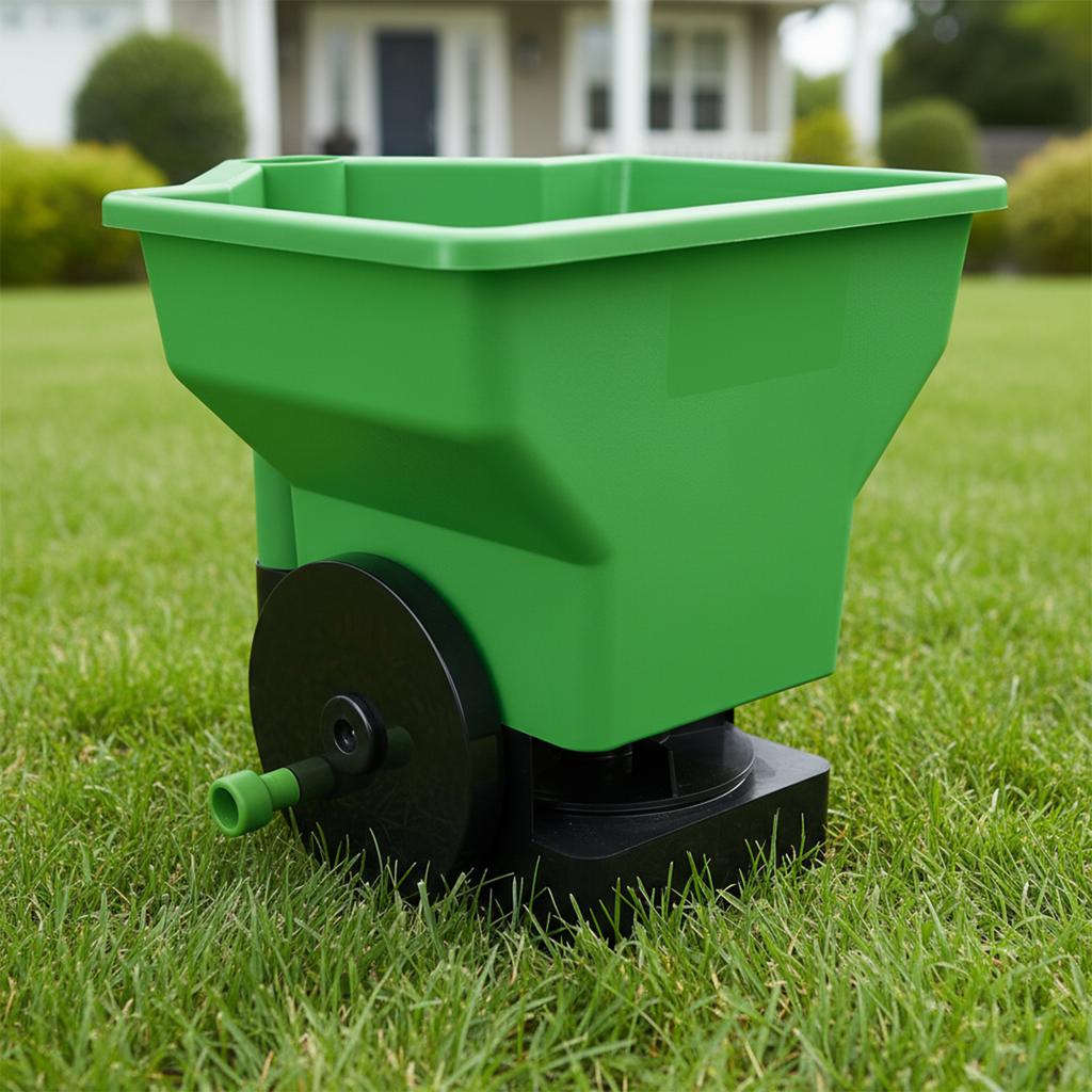 Multi-Purpose Rotary Spreader with Adjustable Crank Handheld Grass Seed Spreader for Grass Seed Fertilizer Salt