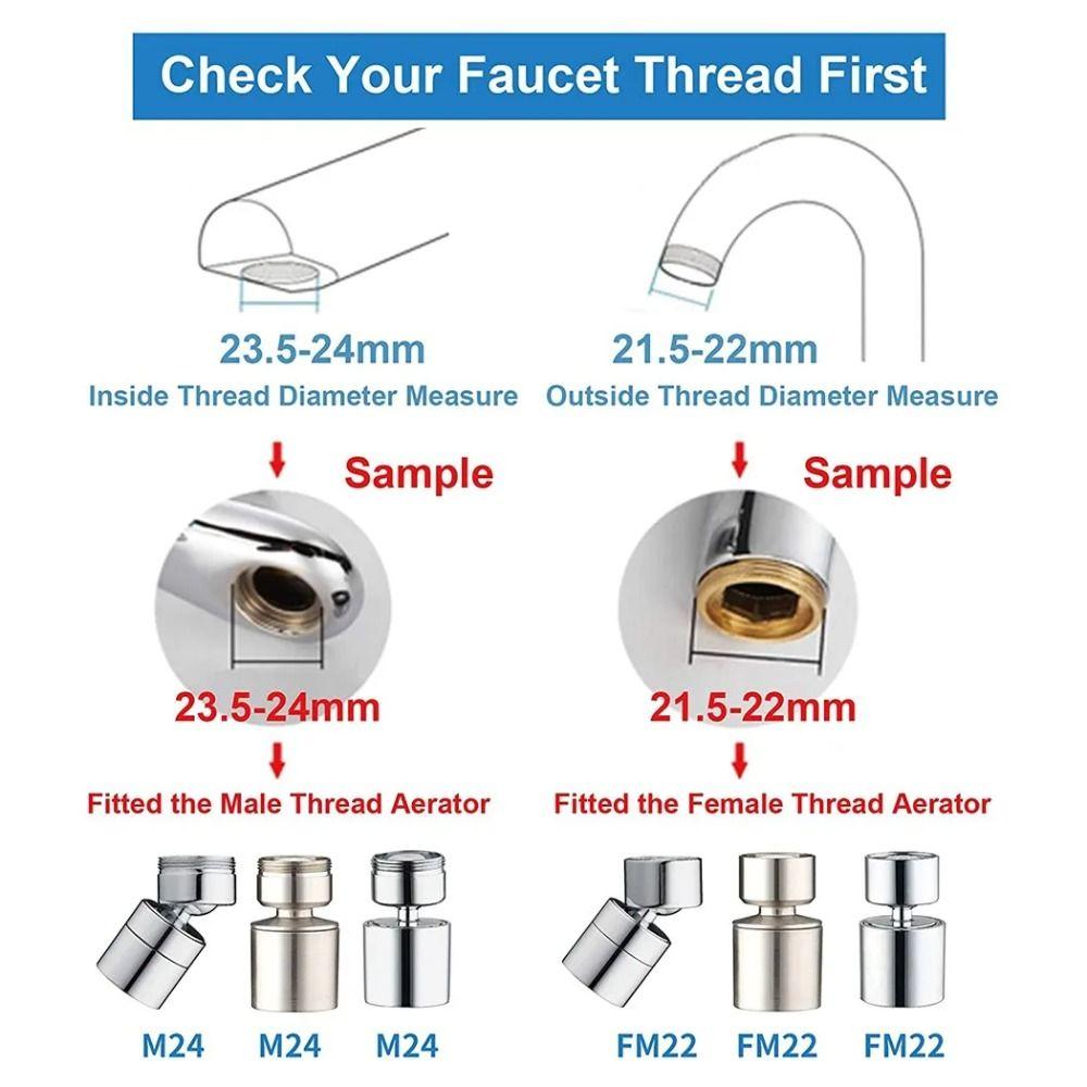 2 Mode Water Faucet Aerator Splashback Tap Nozzle Water Filter Nozzle Bubbler  Bathroom