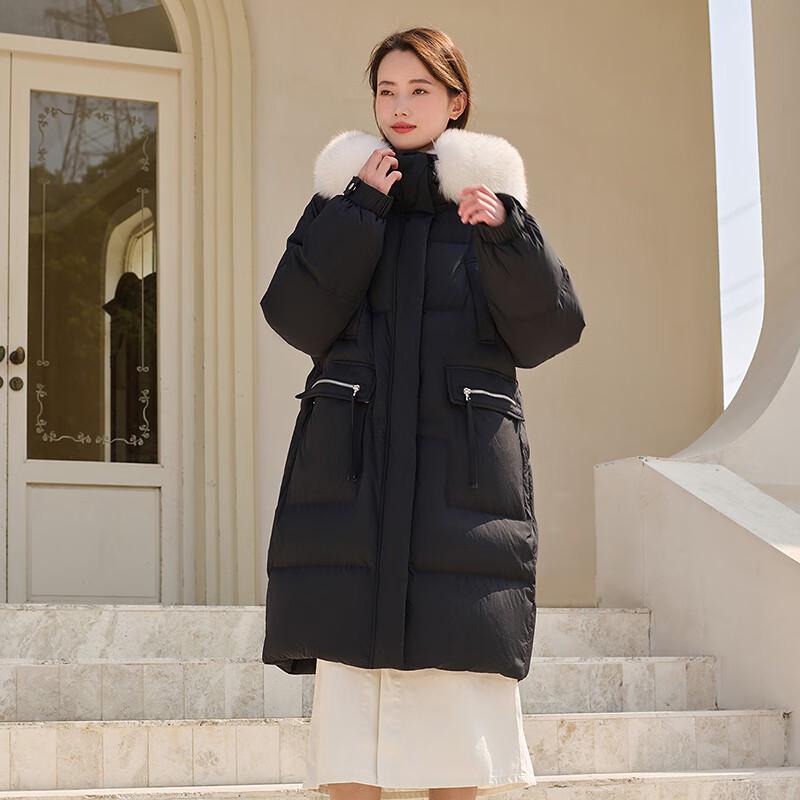 Tanboer Women's Mid-Length Thickened Loose Warm Down Jacket TB233768