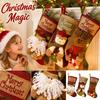 Festive Santa Snowman Christmas Stocking Hanging Ornaments for Tree, Candy Bag Decorations